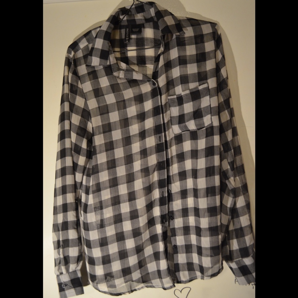 Sheer checker top
